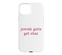 Jewish Girls Get Chai Am Israel Chai Challah Shabbat Shalom Case for iPhone 15 Plus