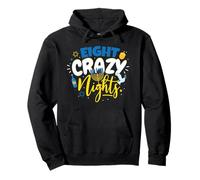 Jewish Hanukkah Eight Crazy Nights Chanukah Vintage Menorah Pullover Hoodie