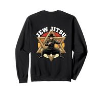 Jewish Hanukkah Rabbi Horah Dance Funny Jiu Jitso (On Back) Sweatshirt