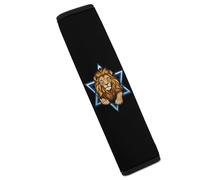 Jewish Israel Lion Car Seat Belt Pads Cover Durable Seatbelt Shoulder Strap Car Accessories 1PCS