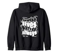 Jewish Lives Matter Always Support Judaism Pride Israel Art Zip Hoodie