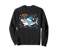 Jewish Shark Menorah Funny Hanukkah Chanukah Sweatshirt