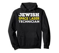 Jewish Space Laser Technician Funny Jewish Lasers UFO Pullover Hoodie