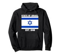 Jewish State Of Israel Flag Est. 1948 Independence Day 73 Pullover Hoodie