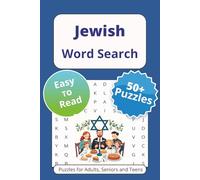 Jewish Word Search Puzzle Book: Word Searches with Easy to Read Print About Israel, Hebrew, Jewish Culture and More | 6x9 inches, 110 pages | 50+ Puzzles … Gift for Vacations Holidays and Free Times