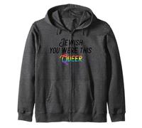 Jewish You Were This Queer - Gay Pride Rainbow Zip Hoodie