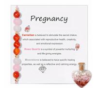 Jewl Aoer Healthy Adjustable Crystal Moonstone Pregnancy Bracelet with Drift Bottle & Velvet Pouch - Pregnancy Gifts for Mum to Be & Mummy to Be, Pregnancy Gift for Women(New Mum, Wife, Daughter)