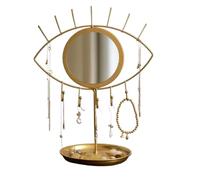Jewlery Tower Creative Metal Jewelry Rack With Mirrors Necklace Holder