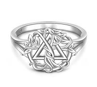 Jewlikee Tree of Life Sobriety Ring for Women Sobriety Gifts Sterling Silver Alcoholic Family Symbol Sober, Sterling Silver, Cubic Zirconia