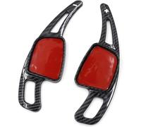 JEWOSS 2 pcs Steering Wheel Paddle Shifter for Audi A3 A4 A5 S3 S4 S5 SQ5 SQ7 Q2 Q3 Q5 Q7 TT TTS 2015-2019 2020, Aluminum-Alloy Shift Paddles Extension,Carbon Fiber-Black