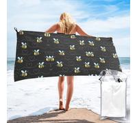 JEWOSS Bumble Bees Print Quick Dry Towel Bath Towel Microfiber Bath Towel Super Absorbent Bath Towel Towel For Outdoor, Travel, And Gym Use