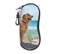 Jewoss Golden Retriever Print Glasses Case Sunglasses Storage Box Sunglasses Soft Bag Unisex