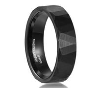JEWPER 6MM 8mm Black/silver/gold Tungsten Rings for Men Womens Couple Fashion Jewelry Promise Engagement Wedding Band Hammered Inner ring inlaid with olive wood Carbide Polished Edge Comfort Fit, 11.5