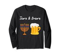 Jews and Brews Jewish Beer Drinking T-Shirt Long Sleeve T-Shirt