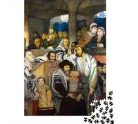 Jews Praying in Synagogue 1000 Piece Jigsaw Puzzle, 38x26cm/1000pcs, for Adults, Quiet Home Activity, Weekend Downtime And Year-Round Leisure