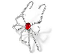 Jewseen Halloween Gothic Spider Ear Cuffs Earring for Women Men with Gem- One Piercing Adjustable Wrap Around Earring Hooks - Vintage Ear Clip on Jewelry for Gifts Halloween Cosplay Party, M, Metal