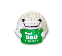 JEWSUN Funny Best Dad by Par Golf Ball Crochet, Knitted Golf Ball with Best Dad by Par Card Great Gift for Dad, Father's Day, Birthday Christmas
