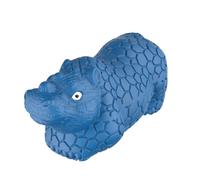 Jewyow Durable Natural Rubber Dog Chew Toy, Long-Lasting Chew for Moderate Chewers with Squeaker & Beef Flavor, Interactive Dental Toy for Medium Large Dogs(Blue)