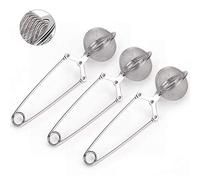 JEXCULL Snap Ball Tea Strainer, 3 Pack Premium Stainless Steel Tea Infuser with Handle for Loose Leaf Tea Fine Mesh Tea Balls Filter Infusers