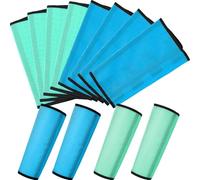 Jexine Set of 8 Mesh Fly Boots for Horse Loose Fitting Non Slip Breathable Horse Fly Legging Protective Reduces Stress Leg Fatigue Wrap for Preventing Flies Mosquitoes Bite(Green, Sky Blue)