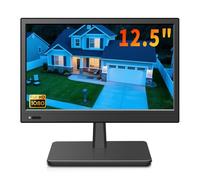 Jexiop 12.5 Inch Security Monitor, Small Monitor with Speaker, Remote Control/HDMI/VGA/BNC/RCA Interfaces for Home | Office | Warehouse Surveillance | RV