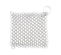 JEXOWIQ Cast Iron Cookware Cleaner, Cast Iron Scrubber Cleaner for 4 x 4 Inch Stainless Steel Mesh Cookware for All Types of Grates, Cast Iron Pans, Dutch Grills and Ovens