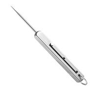 JEYANG Portable Titanium Toothpicks Pocket Toothpick with Key Ring Food Fruit Picks Metal Toothpick Holder for Outdoor Camping Picnic and Home,Silver