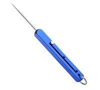 JEYANG Portable Titanium Toothpicks Pocket Toothpick with Key Ring Food Fruit Picks Metal Toothpick Holder for Outdoor Camping Picnic and Home,Blue