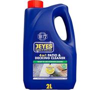 Jeyes 4 In 1 Patio & Decking Cleaner, Patio Cleaner Fluid for Paths, Drives, Decking & Fencing - Outdoor Disinfectant Liquid or Pressure Washer Detergent - Tackles Dirt, Algae & Stains (2 Litre)