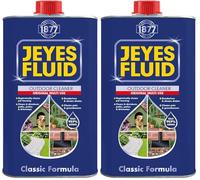 Jeyes Fluid Classic Outdoor Cleaner 1L - Premium Patio Cleaner Concentrate Makes 20L - Heavy Duty Disinfectant for Patios, Driveways, Paths - Kills 99.9% Bacteria - Pet Friendly (Pack of 2)