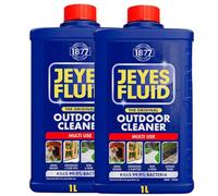 Jeyes Fluid Outdoor Cleaner (2 x 1 Litre). Multi Use Disinfectant Liquid - Kills 99.9% Bacteria, Patio Cleaner Fluid for Greenhouses, Paths, Pet Housing - Tackles Dirt & Limescale - Protects Family