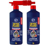 Jeyes Fluid Outdoor Cleaner Attach & Spray 2 x 1L - Hose-On Patio Cleaner - No Dilution, Makes 40L Disinfectant (Covers 50m²) - Classic Formula for Patios, Greenhouses, Kennels - Kills 99.9% Bacteria