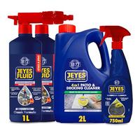 Jeyes Garden Essentials Bundle - Patio & Decking Cleaner 2L, BBQ Cleaner 750ml, Jeyes Fluid Attach & Spray 2 x 1L - Complete Outdoor Cleaning Kit for Patios, Decking, BBQs & More