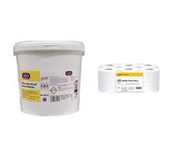 Jeyes JY34117 Sanilav Urinal Channel Blocks, Citrus, 3 kg & AmazonCommercial Mini Jumbo Toilet Roll, 2 PLY - Pack of 12 rolls (557 sheets/roll)