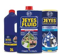 Jeyes Outdoor Hygiene Bundle - Drain Unblocker 2L, Jeyes Freshbin Powder 550g & Classic Outdoor Cleaner 1L - Complete Kit for Cleaning Outside, Odour Control & Hygiene
