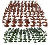 JeyFefv 200 Pcs Small Soldiers, Army Men Miniature Figures | Army Men for Military Enthusiasts, Collectors; Suited for Diorama, Cake Decoration, Party Favor Use
