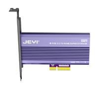 JEYI PCIe 5.0 4X to M.2 NVMe Adapter Card | Aluminum Heatsink for Gen5 SSDs, 128Gbps PCIe 5.0 X4/ X8/ X16 Slot