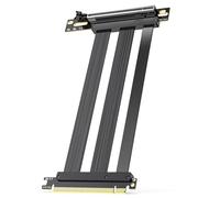 JEYI PCIe 5.0 X16 Extension Cable, GPU Vertical Mount Extender Cable, High Speed Cable with 64GT/s 128GB/s Bandwidth, for PCIE 4.0/3.0, for RTX5090/RX8900, Black (200mm / 7.9")