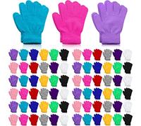 Jeyiour 100 Pairs Children Gloves Bulk Kid's Winter Gloves Children Warm Full Fingers Gloves Kids Stretchy Knitted Gloves for Boys Girls Winter Christmas Gifts, As the Pictures Show