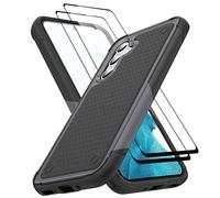 Jeylly Case for Samsung Galaxy A54 5G with Screen Protector, Galaxy A54 5G Case Dual Layer Heavy Duty Shockproof Protective Phone Cover, Anti Scratch Texture Tough Back, Gray