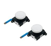 Jeylly Original 3D Analog Joystick Joy-Con Replacement Left/Right Repair Kit Thumb Sticks Sensor with 4 “Y” Screws for Nintendo Switch Joycon Controller and Switch Lite Console - 2 Pack White