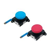 Jeylly Original 3D Analog Joystick Joy-Con Replacement Left/Right Repair Kit Thumb Sticks Sensor with 4 “Y” Screws for Nintendo Switch Joycon Controller and Switch Lite Console - 2 Pack (1 Blue 1 Red)