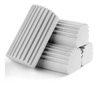 Jeymei 4-Pack Damp Duster Sponge, Sponge Cleaning Brush, Duster for Cleaning Blinds, Glass, Baseboards, Vents, Railings, Mirrors, Window Track Grooves and Faucets (Grey)