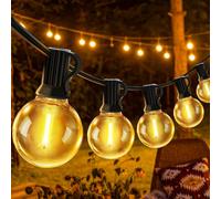 JEYMORKEY Outdoor Garden Festoon String Lights - 30M 100ft Outside Light Mains Powered G40 LED Bulbs Shatterproof Waterproof Electric Lighting Backyard Party Cafe Patio Pergola Gazebo Balcony Bistro