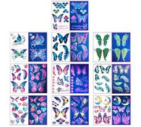 JEYORZY 10 Sheets Temporary Tattoos, Luminous Tattoo Under UV, Glow UV Black Light Party Decoration Tattoos for Adults Teenagers Children, Skin-Friendly Adhesive Tattoos, Gifts for Girls (A)