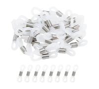 JEYORZY 100 Glasses Chain Ends, Glasses Chain Connectors, Glasses Chain Connector, Silicone Glasses Chain Connector with Stainless Steel Ring, Glasses Chains End Connector for Myopia Glasses,