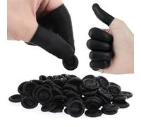 JEYORZY 100 Pcs Disposable Latex Finger Beds Hand Latex Finger Covers for Working with Electronic Equipment or Dressing Covering