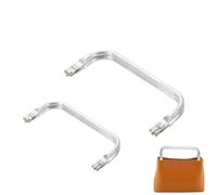 JEYORZY 2 Pieces Aluminum Bag Handle, U-Shaped Bag Inner Handle, Handle Bag Frame Closure for DIY Bag, Crochet Bag, for Clutch Bag Crafts Projects