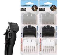 JEYORZY 6 pieces slide-on combs for clippers, clipper attachments, hair clipper guards, suitable standard hair trimmer, hair clipper guide limit combs, for clippers hairdressing salon tool