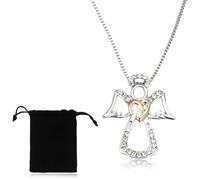 JEYORZY Guardian Angel Pendant Necklace, Hypoallergenic Silver Chain, Women's Jewellery, Gifts for Women